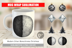 Modern Monochrome Christmas Mug Wrap Product Image 1
