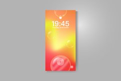 Modern smartphone screen with abstract bubble wallpaper Product Image 1
