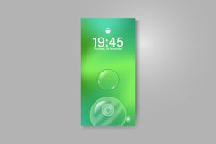 Modern smartphone screen with abstract bubble wallpaper Product Image 2