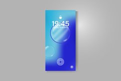 Modern smartphone screen with abstract bubble wallpaper Product Image 2