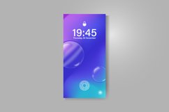 Modern smartphone screen with abstract bubble wallpaper Product Image 2