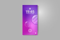 Modern smartphone screen with abstract bubble wallpaper Product Image 2