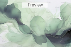 Modern sage color fluid art texture with smooth paint blending