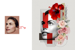 Modern Surreal Digital Collage Portrait Art Photo Effect Product Image 2
