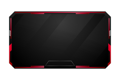 Modern tech overlay stream gamer template graphic Product Image 1