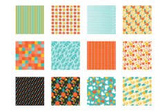 Modern Vivid Florals Digital Paper, Vector Patterns Product Image 2