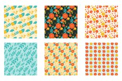 Modern Vivid Florals Digital Paper, Vector Patterns Product Image 3
