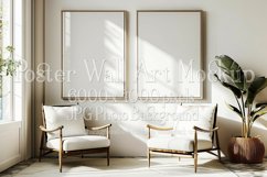 Poster Mockup, Modern 2 Frame Wall Art Mockup Photograph 10 Product Image 1