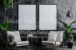 Poster Mockup, Modern 2 Frame Wall Art Mockup Photograph 19 Product Image 1