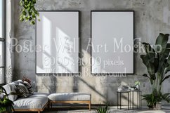 Poster Mockup, Modern 2 Frame Wall Art Mockup Photograph 22 Product Image 1