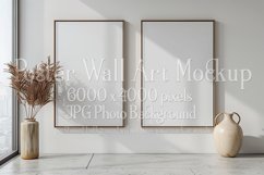 Poster Mockup, Modern 2 Frame Wall Art Mockup Photograph 24 Product Image 1