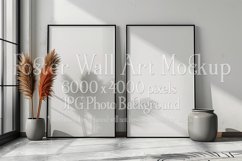 Poster Mockup, Modern 2 Frame Wall Art Mockup Photograph 25 Product Image 1