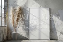 Poster Mockup, Modern Frame Wall Art Mockup Photograph p13 Product Image 1