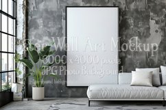 Poster Mockup, Modern Frame Wall Art Mockup Photograph p5 Product Image 1