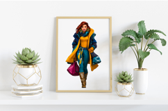 Modern Winter Girls Clipart Sublimation Product Image 2