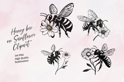 Honey bee black outline clipart png Product Image 1