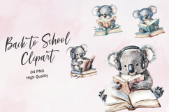 Koala Bear Reading Book Clipart Product Image 1