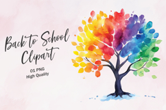 Bright Paint Splash Back to School Art Clipart Product Image 1