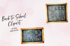 Chalkboard with Math Equation School Clipart Product Image 1