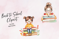 Nerdy kid with glasses back to school clipart Product Image 1
