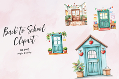 School Window with Light Blue Frame Clipart Product Image 1