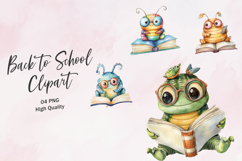 Cute Alien School Theme Cartoon Clipart Product Image 1