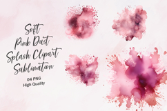 Soft Pink Dust Splash Clipart Sublimation Product Image 1