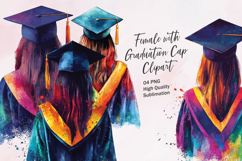 Female with Graduation Cap Clipart Product Image 1