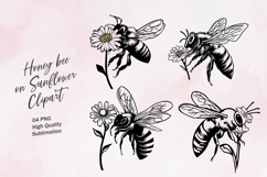 Honey bee black outline clipart png Product Image 1