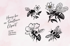 Honey bee black outline clipart png Product Image 1