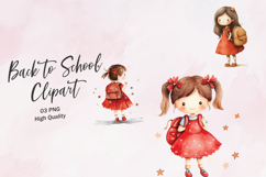 Blonde girl holding notebook clipart PNG Product Image 1