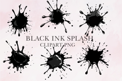 Black ink splash clipart png Product Image 1