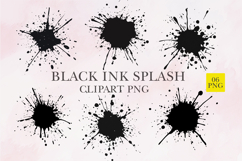 Black ink splash clipart png Product Image 1