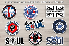 Northern Soul Stickers Badges Magnets Product Image 1