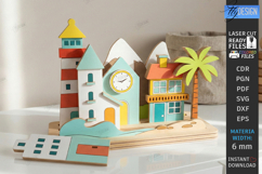 Modular Wooden City and Nature Blocks Laser Cut | Kids Laser Product Image 1