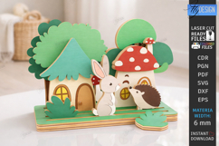 Modular Wooden Animal Scene SVG Montessori Laser Cut Toy SVG Product Image 6