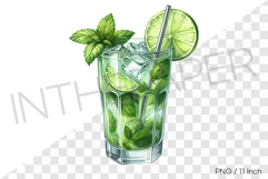 Refreshing Mojito Twist cocktail with lime mint PNG Clipart Product Image 1