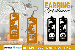 Halloween Earrings Lasercut | Halloween Jewelry Template Product Image 3