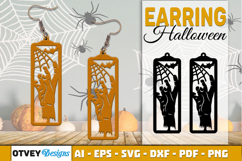Halloween Earrings Lasercut | Halloween Jewelry Template Product Image 1
