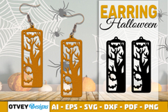 Halloween Earrings Lasercut | Halloween Jewelry Template Product Image 2