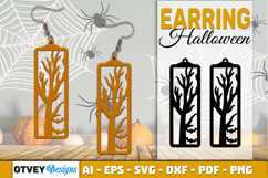 Halloween Earrings Lasercut | Halloween Jewelry Template Product Image 3