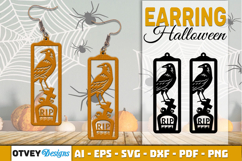 Halloween Earrings Lasercut | Halloween Jewelry Template Product Image 8