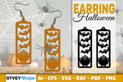 Halloween Earrings Lasercut | Halloween Jewelry Template Product Image 1