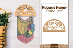 Hanger Macrame Laser Cut | Wood Frame Weaving Macrame Bundle Product Image 2