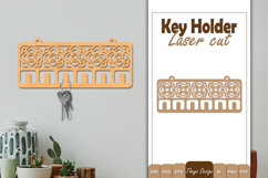Wooden Key Holder Laser Cut Files | Wooden Wall Decor Product Image 1