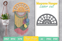 Hanger Macrame Laser Cut | Wood Frame Weaving Macrame Bundle Product Image 2