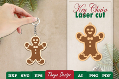 25 Design Christmas Keychain Laser Cut | Christmas Keychain Product Image 3