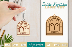 Aries Keychain Lasercut | Keycahin Design | Zodiac Sign Product Image 1