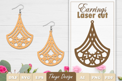 50 Design Earrings Lasercut | Mandala Earrings Design Bundle Product Image 12
