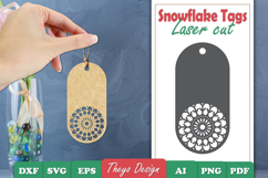 20 Design Snowflake Mandala Gift Tags Papercut Bundle Product Image 12